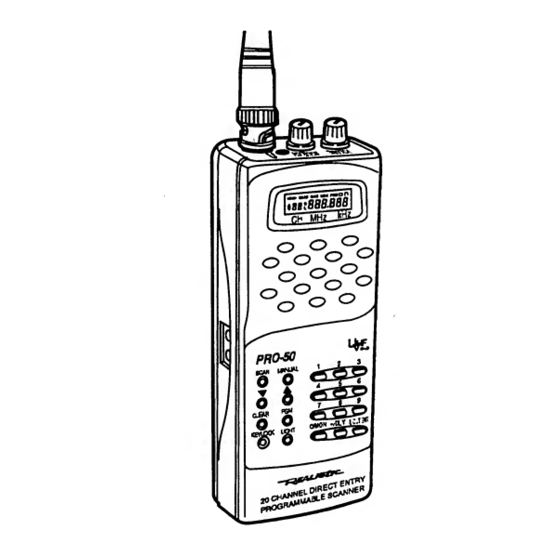 Realistic PRO-50 Manual