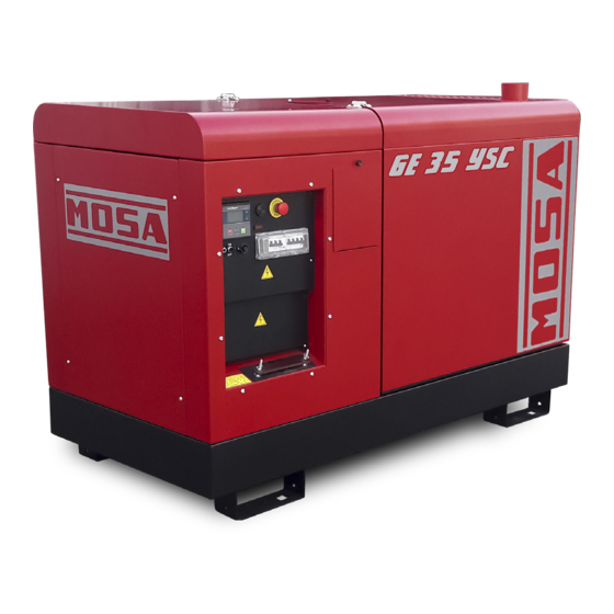 Mosa SC Series Use And Maintenance Manual