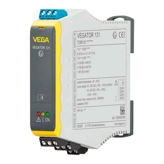 Vega VEGATOR 131 Operating Instructions Manual