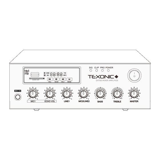 TEXONIC DXT60 Manuals