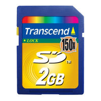 Transcend Secure Digital Card TS2GSD150 Specification Sheet