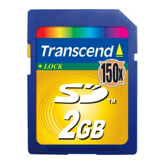 Transcend Secure Digital Card TS2GSD150 Manuals