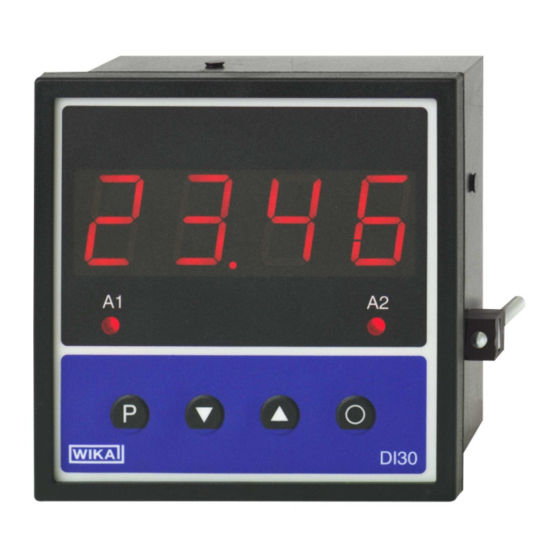 WIKA DI30 Digital Indicator Manuals