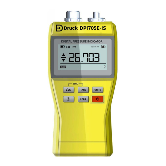 Baker Hughes Druck DPI705E Quick Start And Safety Manual