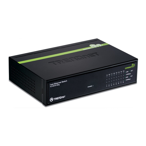 TRENDnet TE100-S16Eg Quick Installation Manual