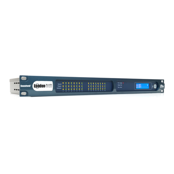 Harman BSS Audio Soundweb London BLU-GPX Installation Manual