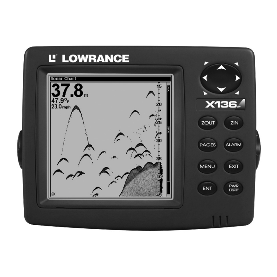 Lowrance X125 Operation Instructions Manual