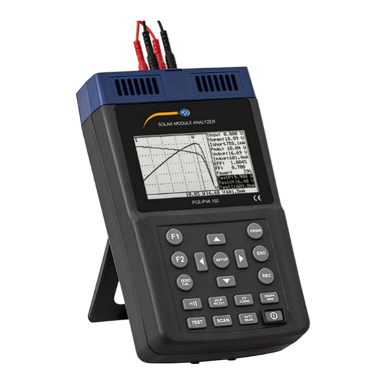 PCE Instruments PCE-PVA 100 User Manual