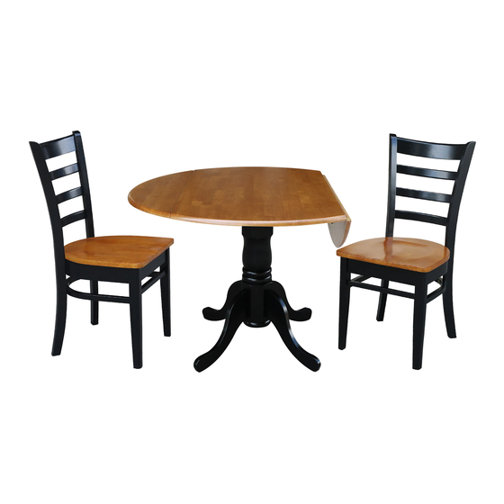 LOWES DUBLIN ROUND TABLE WITH 2 DROP LEAVES Assembly Instructions