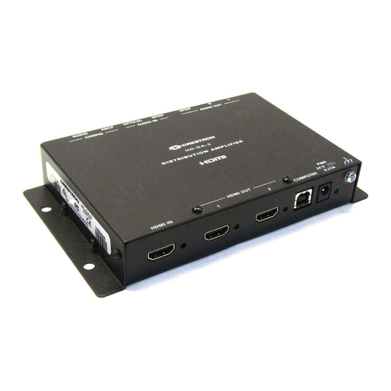 Crestron HD-DA-2 Do Manual