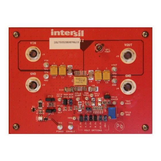Intersil ISL75052SEHEVAL1Z User Manual