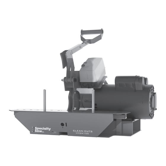 Specialty Saw CLEAN-CUTS HYDM100 Instruction Manual