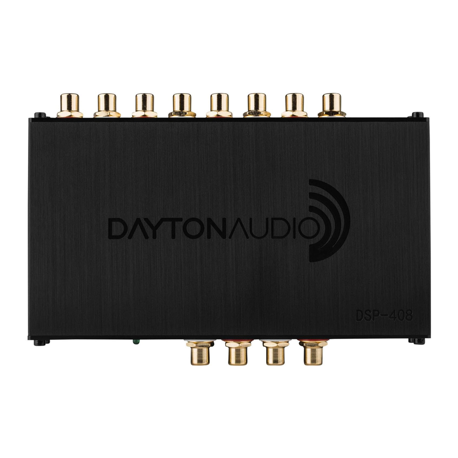 DaytonAudio DSP-408 - Signal Processor Manual