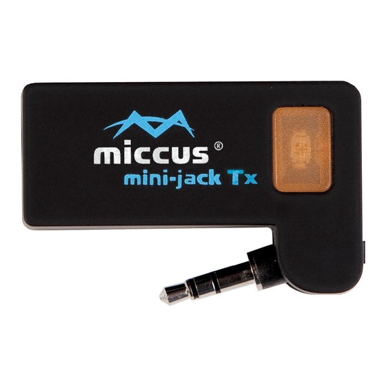Miccus Mini-jack TX User Manual