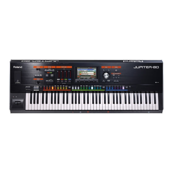 Roland Jupiter-80 Information Sheet