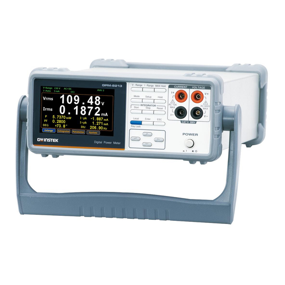 GW Instek GPM-8213 User Manual