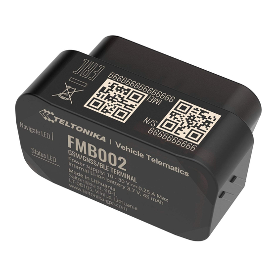 Teltonika FMB002 Manual