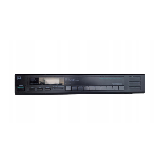 Dual CT 7030 Service Manual