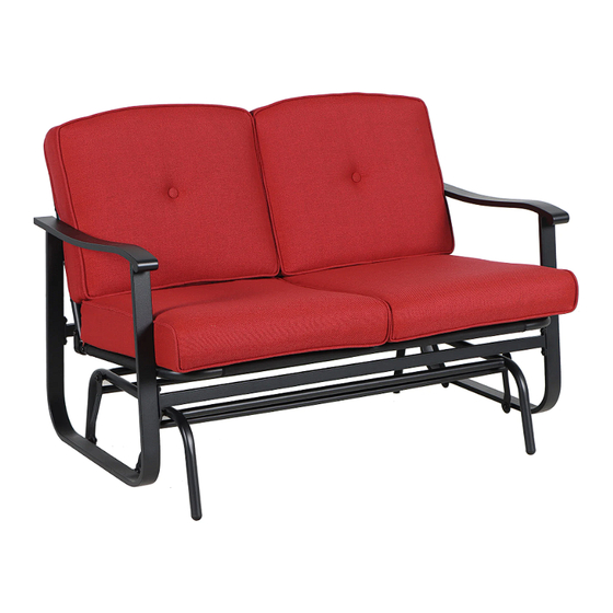 Mainstays BELDEN PARK OUTDOOR LOVESEAT GLIDER CHAIR User Manual