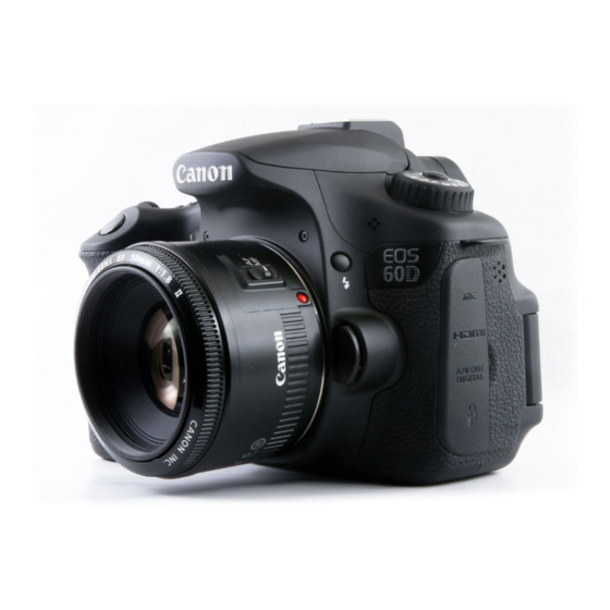 Canon 60D Troubleshooting Manual
