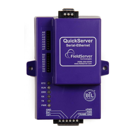 FieldServer QuickServer PS-QS-1010 Manuals