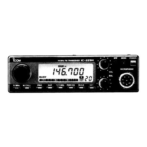 Icom IC-229A Instruction Manual