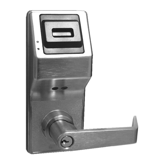Alarm Lock Trilogy PL3000 Programming Instructions Manual