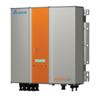 Delta solivia 2.5 Operation And Installation Manual