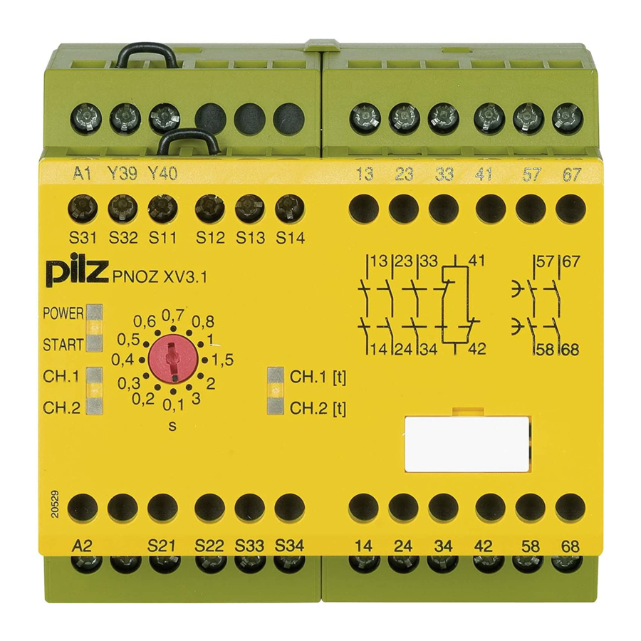 Pilz PNOZ XV3.1 Operating Instructions Manual