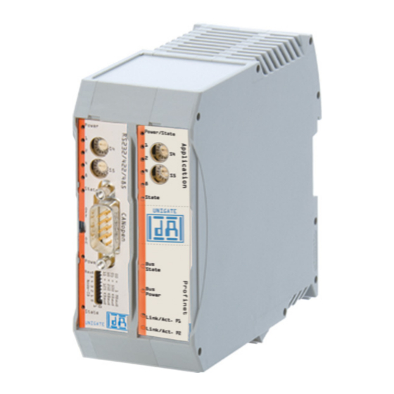 DEUTSCHMANN AUTOMATION UNIGATE CX-PROFINET 2Port - CANopen Manual