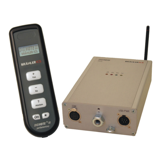 Brahler Digivote III Hardware Operating Instructions