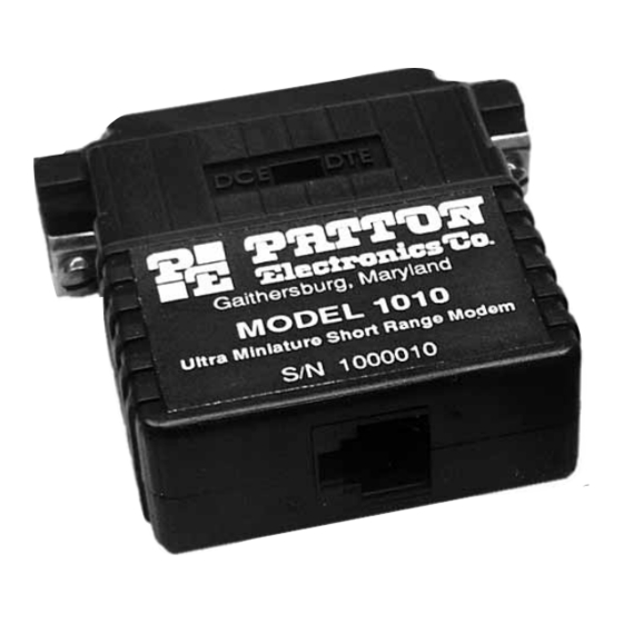 Patton electronics 1010A User Manual