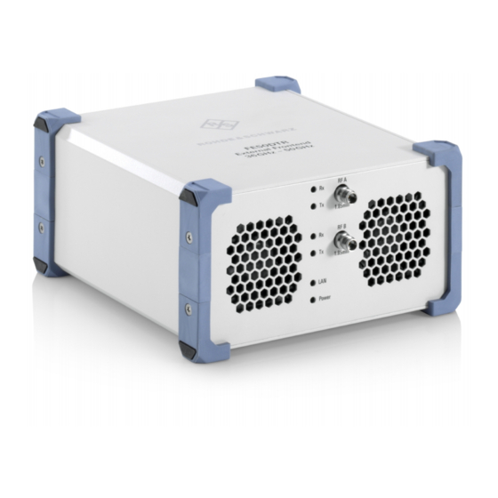 Rohde & Schwarz FE50DTR Manual