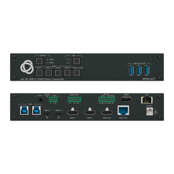 Kramer MTX2-42-T Quick Start Manual