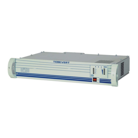 Benning Tebevert 500 Operation And Maintenance Manual