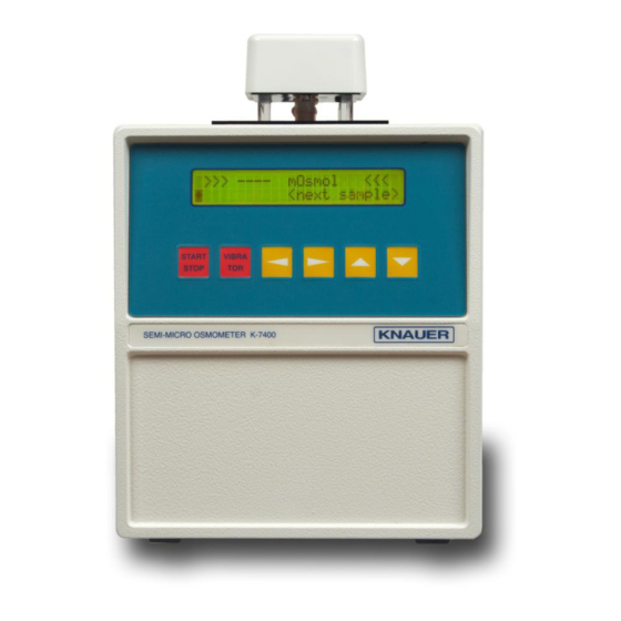 Knauer K-7400 User Manual