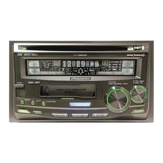 Pioneer SUPER TUNER III D FH-P4200MP Operation Manual