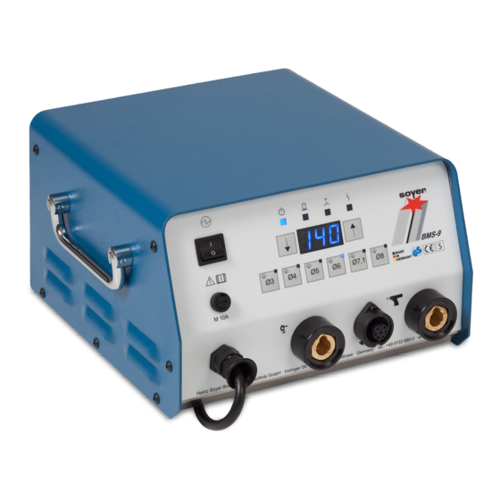 Soyer BMS-9 Operating Instructions Manual