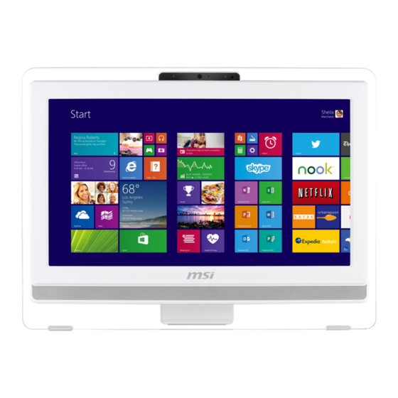 User Manuals: MSI AE200 All-in-One PC