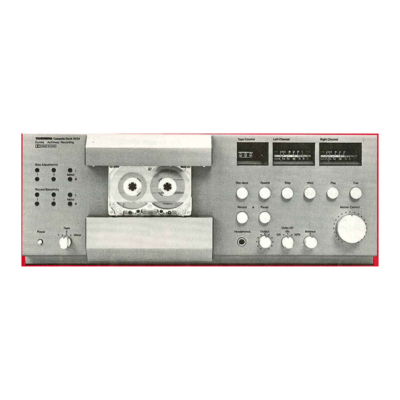TANDBERG TCD 3034 Operating Instructions Manual