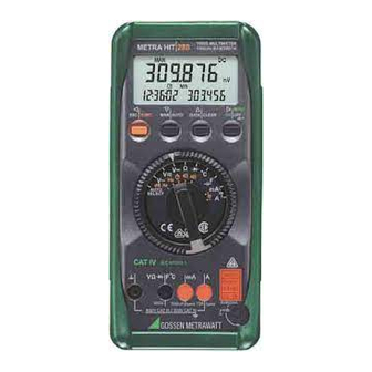 Gossen MetraWatt MetraHit 28s Manual