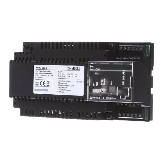 SSS Siedle BVNG 650-0 Manuals
