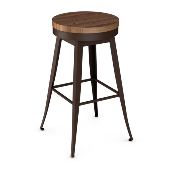 Amisco Grace Backless Swivel Stool 42414 Manual