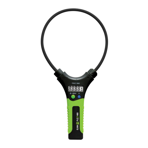 User Manuals: Elma ElmaFlex 460 TRMS Clampmeter
