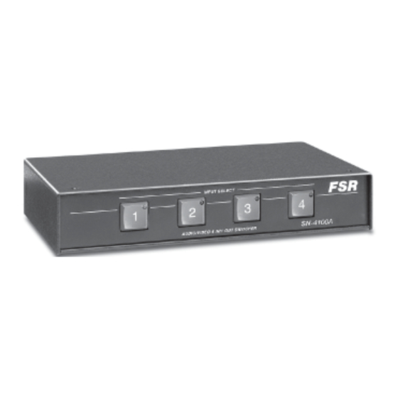 FSR SN-4100 Operation Manual