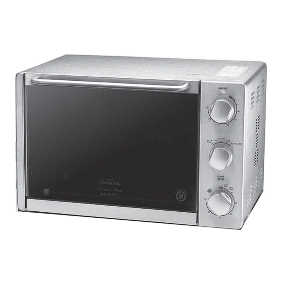 Sunbeam Convection Pizza Bake & Grill BT7000 Instruction Booklet