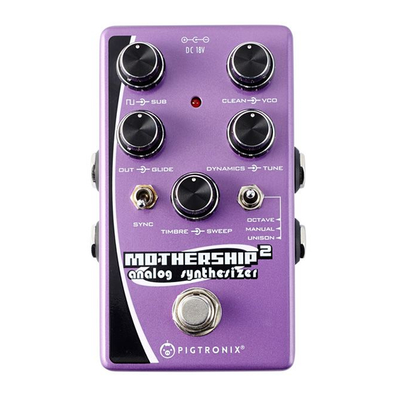 pigtronix mothership 2 User Manual