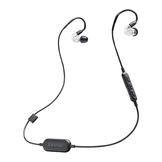 Shure SE215-BT1 Manual