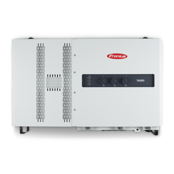 Fronius Tauro 50-3-D Quick Start Manual