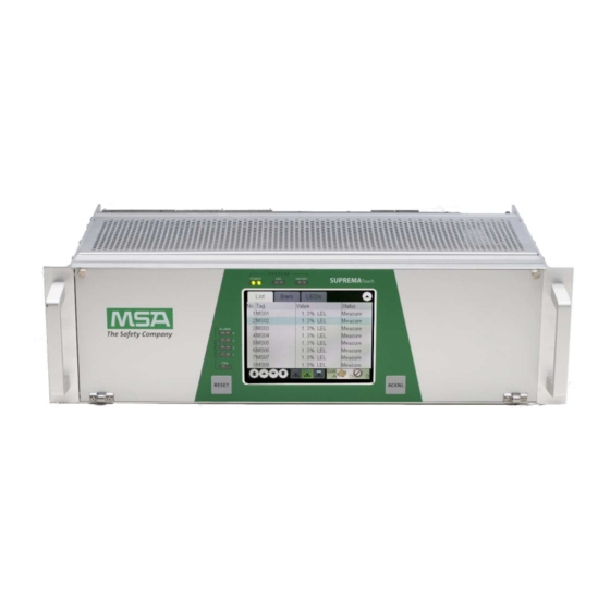 MSA SUPREMA Touch Manual Addendum